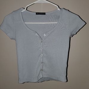 Blue button up Brandy Melville shirt